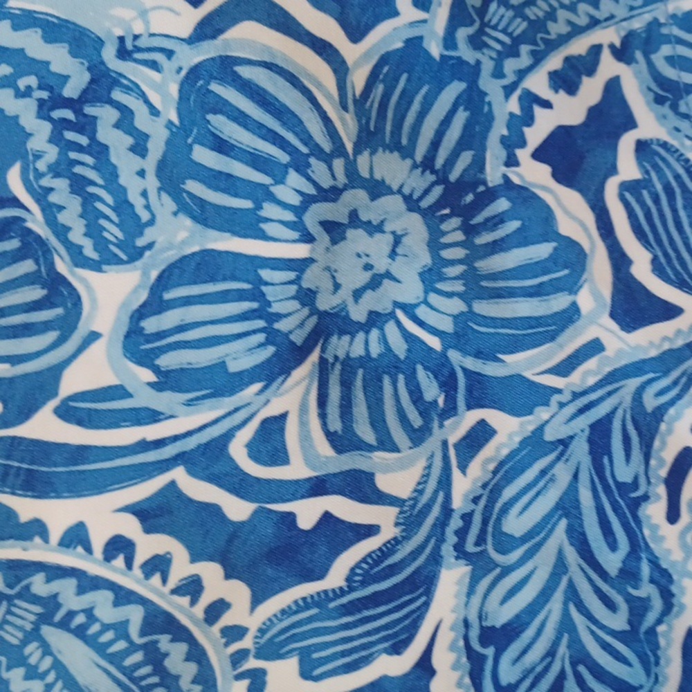 NWT Rip Skirt Hawaii Happy Blues Tropical Print Velcro Leisure Wrap Skirt - Picture 5 of 10